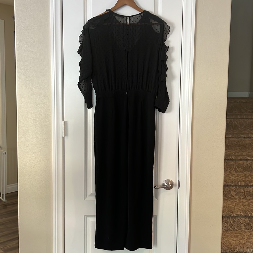 Zara Black Jumpsuit with Matching Polka Dots